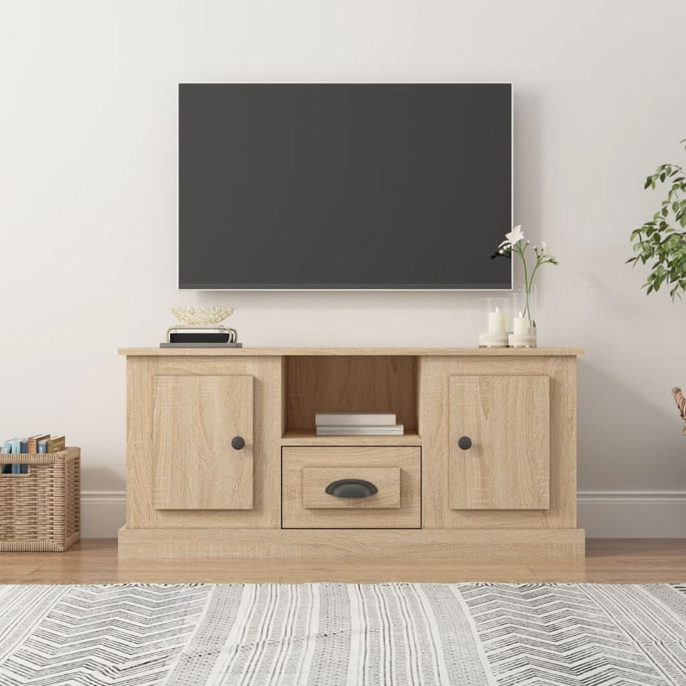 Vidaxl TV skrinka dub sonoma 100x35,5x45 cm kompozitné drevo